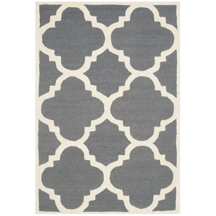 SAFAVIEH Cambridge CAM140X Dark Grey / Ivory Rug Image 9