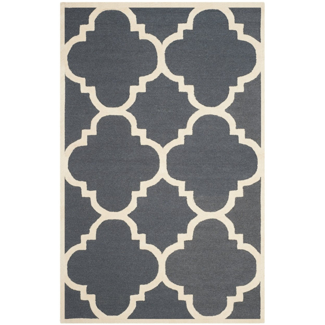 SAFAVIEH Cambridge CAM140X Dark Grey / Ivory Rug Image 10