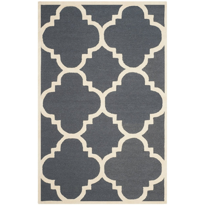 SAFAVIEH Cambridge CAM140X Dark Grey / Ivory Rug Image 10