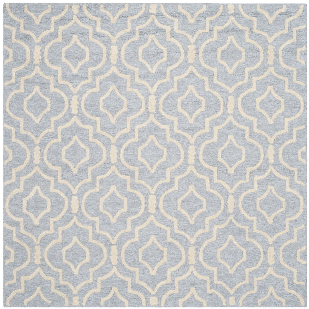 SAFAVIEH Cambridge CAM141A Light Blue / Ivory Rug Image 8