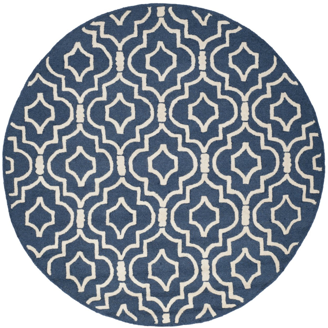 SAFAVIEH Cambridge CAM141G Navy Blue / Ivory Rug Image 4