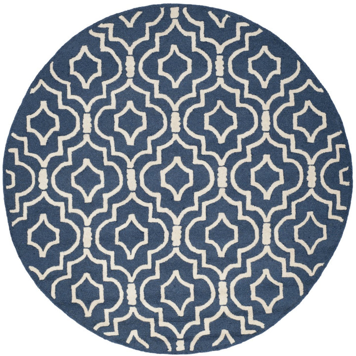 SAFAVIEH Cambridge CAM141G Navy Blue / Ivory Rug Image 4