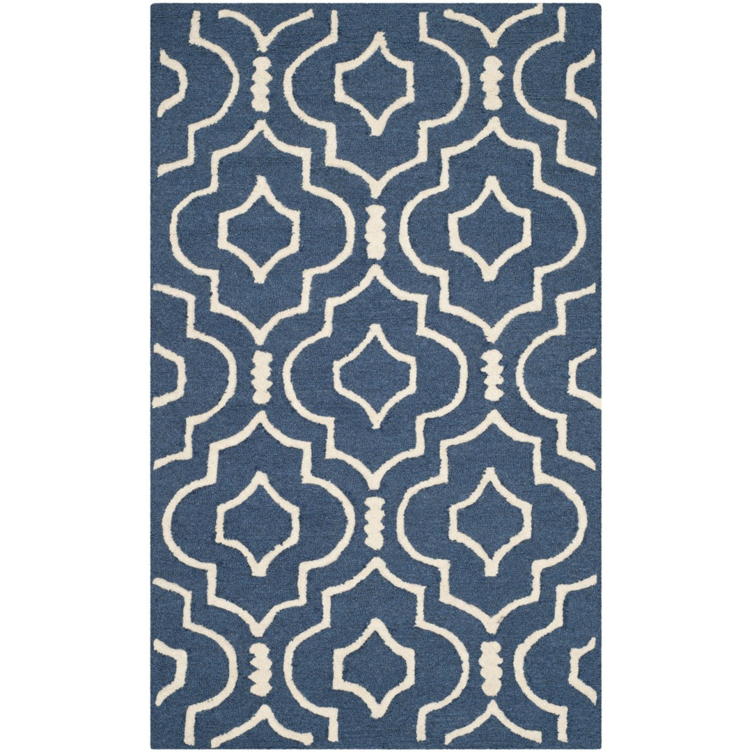 SAFAVIEH Cambridge CAM141G Navy Blue / Ivory Rug Image 8