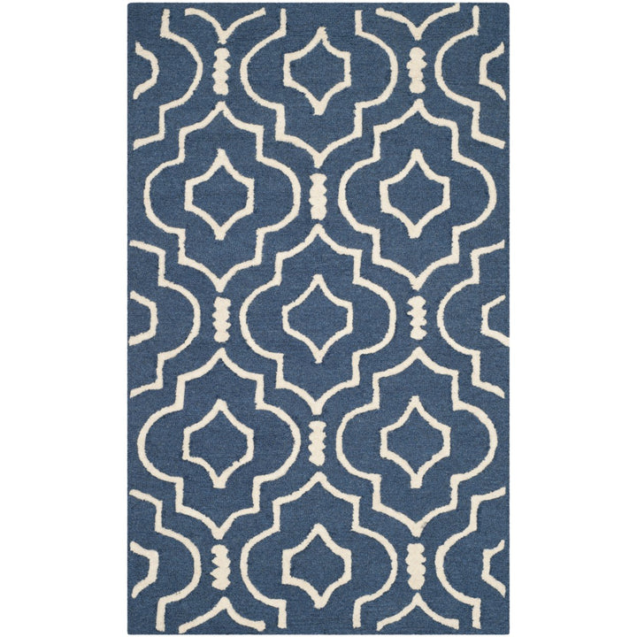 SAFAVIEH Cambridge CAM141G Navy Blue / Ivory Rug Image 8