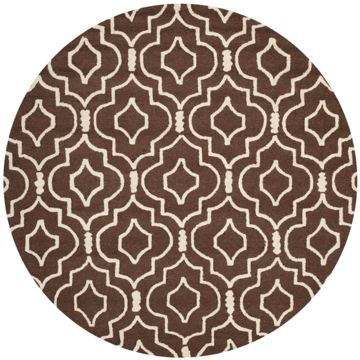 SAFAVIEH Cambridge CAM141H Dark Brown / Ivory Rug Image 4