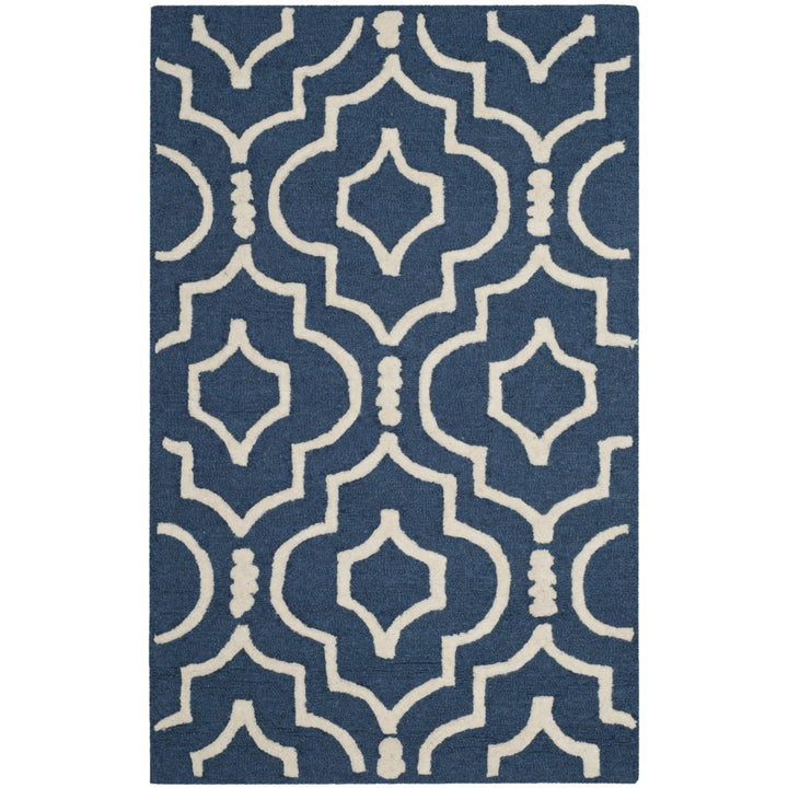 SAFAVIEH Cambridge CAM141G Navy Blue / Ivory Rug Image 9