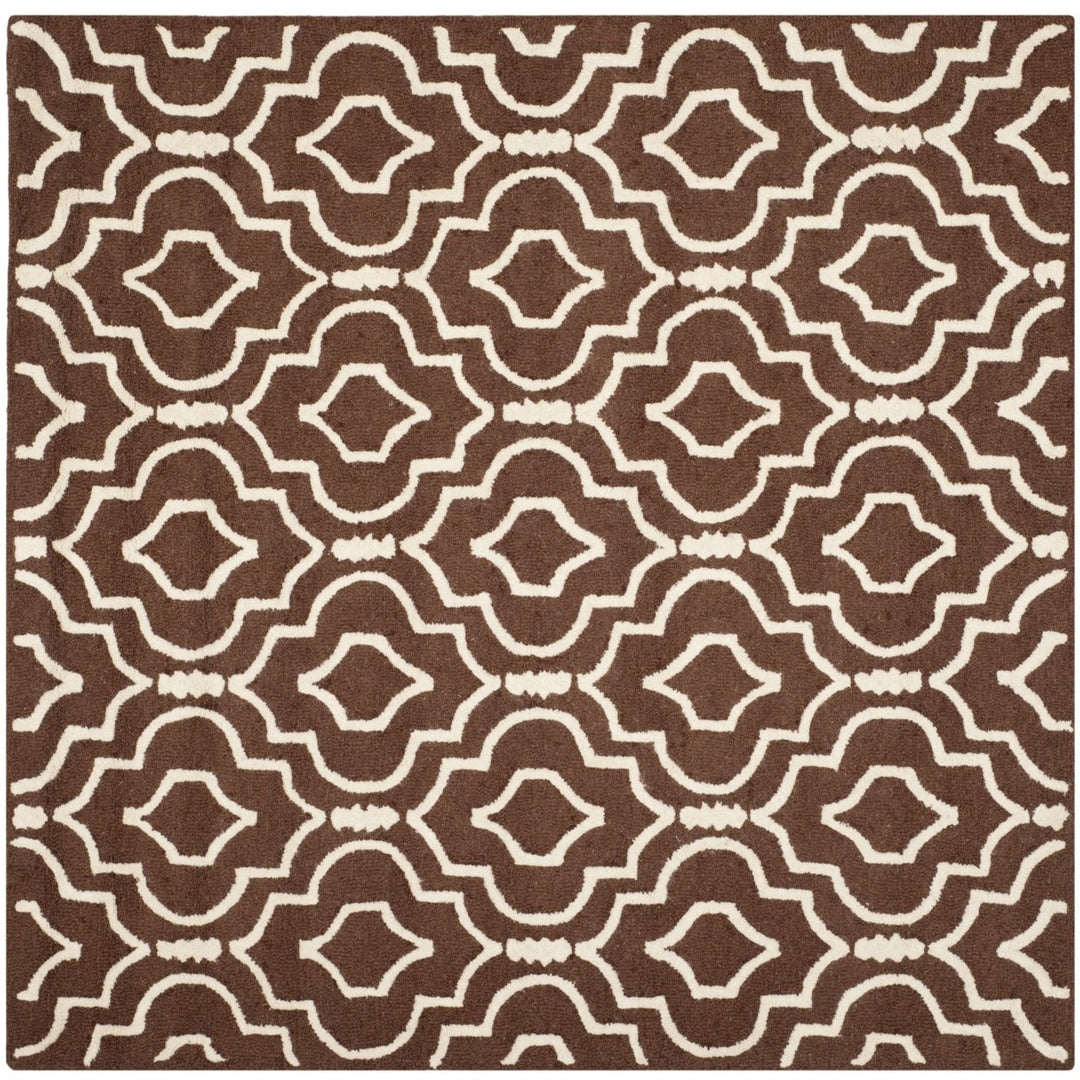 SAFAVIEH Cambridge CAM141H Dark Brown / Ivory Rug Image 6