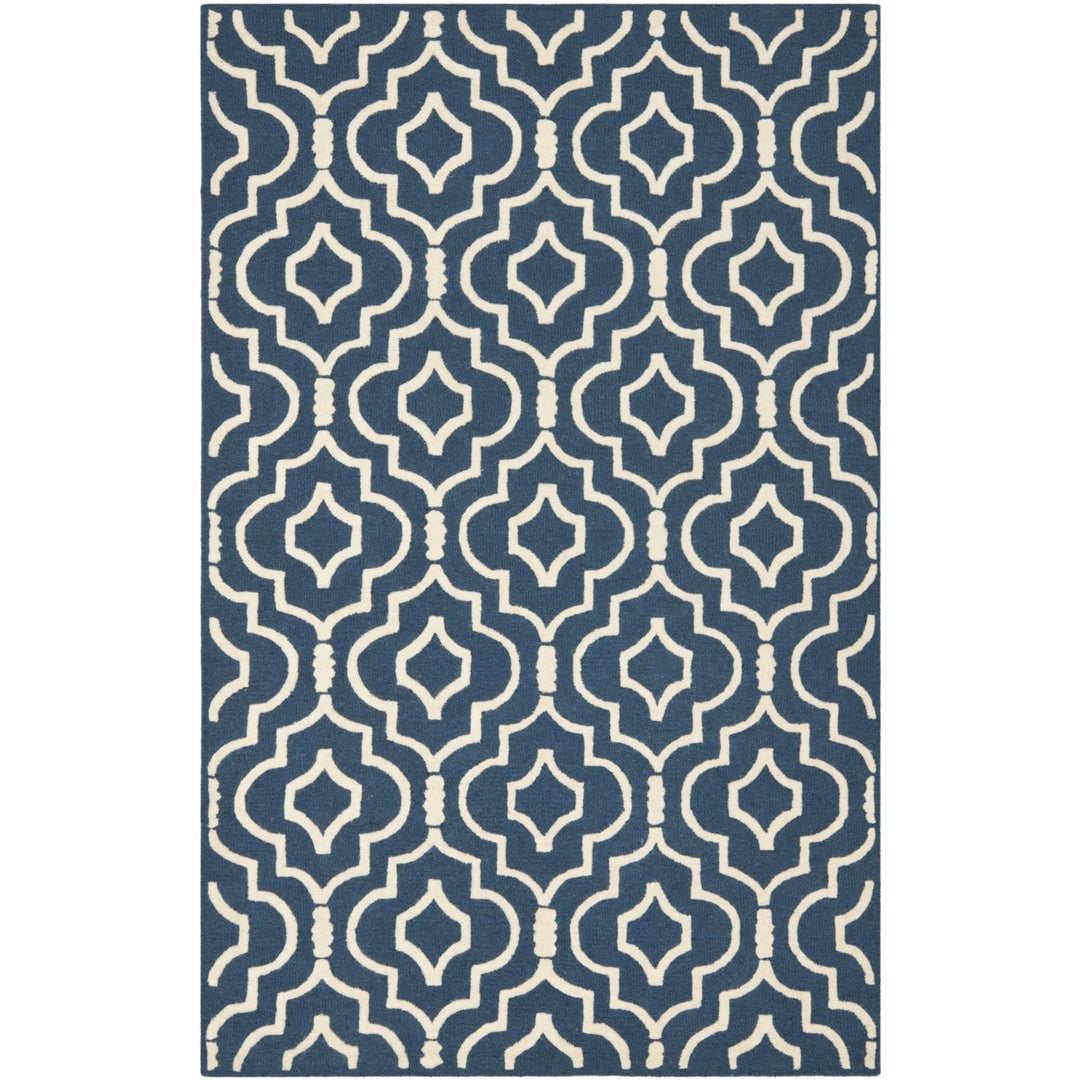 SAFAVIEH Cambridge CAM141G Navy Blue / Ivory Rug Image 10