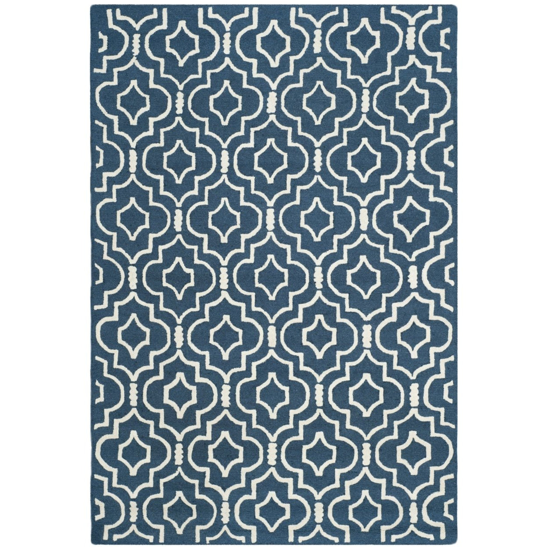 SAFAVIEH Cambridge CAM141G Navy Blue / Ivory Rug Image 11