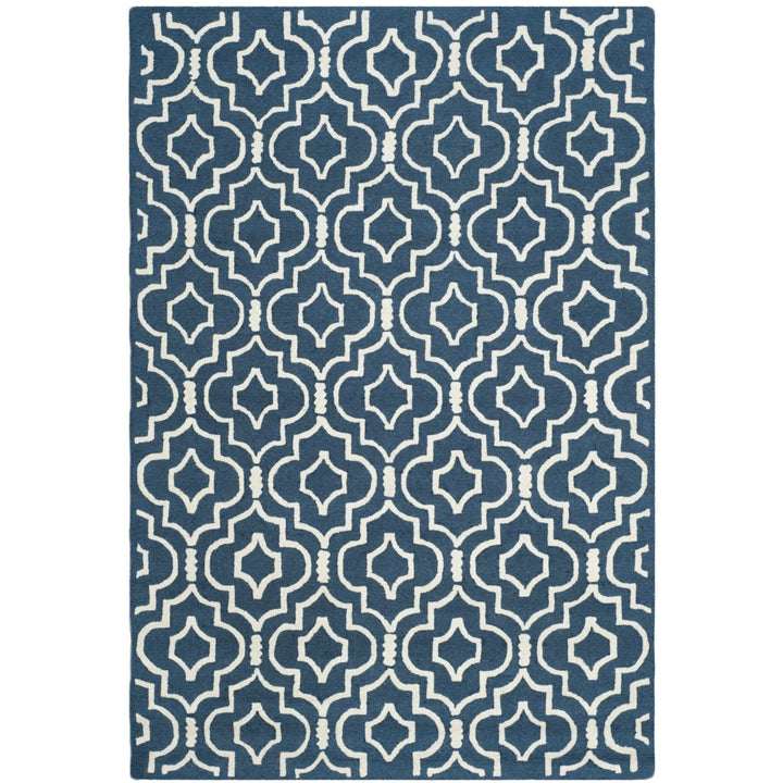 SAFAVIEH Cambridge CAM141G Navy Blue / Ivory Rug Image 1