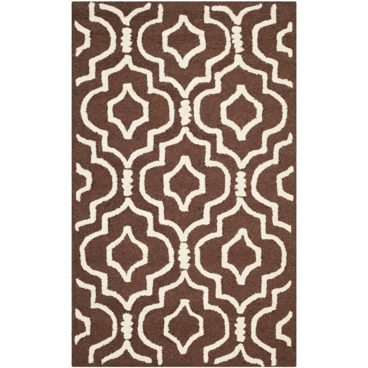 SAFAVIEH Cambridge CAM141H Dark Brown / Ivory Rug Image 1