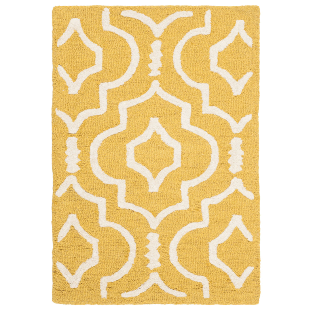 SAFAVIEH Cambridge CAM141Q Handmade Gold / Ivory Rug Image 8