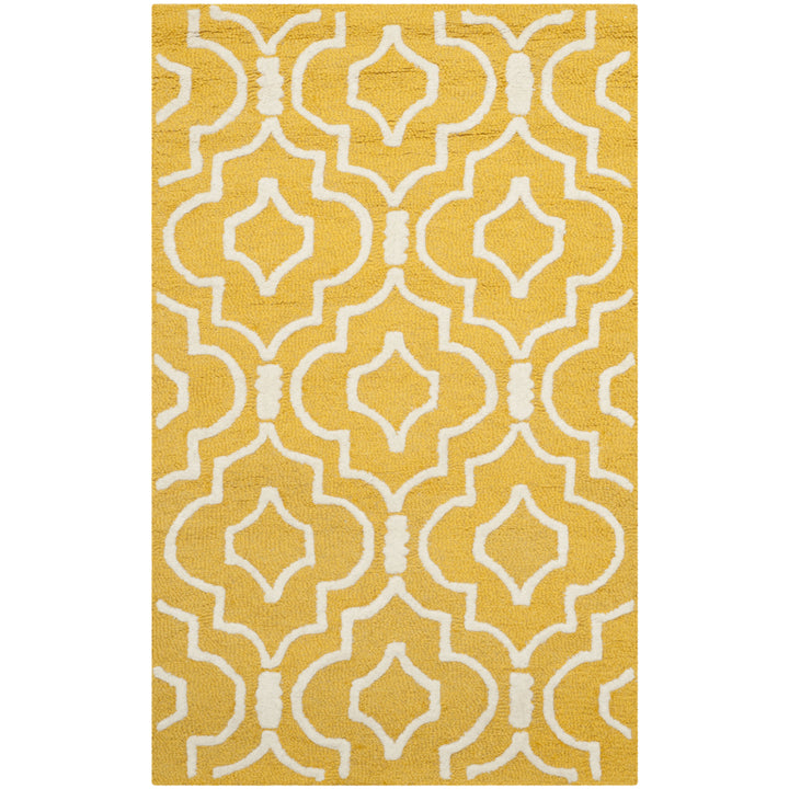 SAFAVIEH Cambridge CAM141Q Handmade Gold / Ivory Rug Image 9