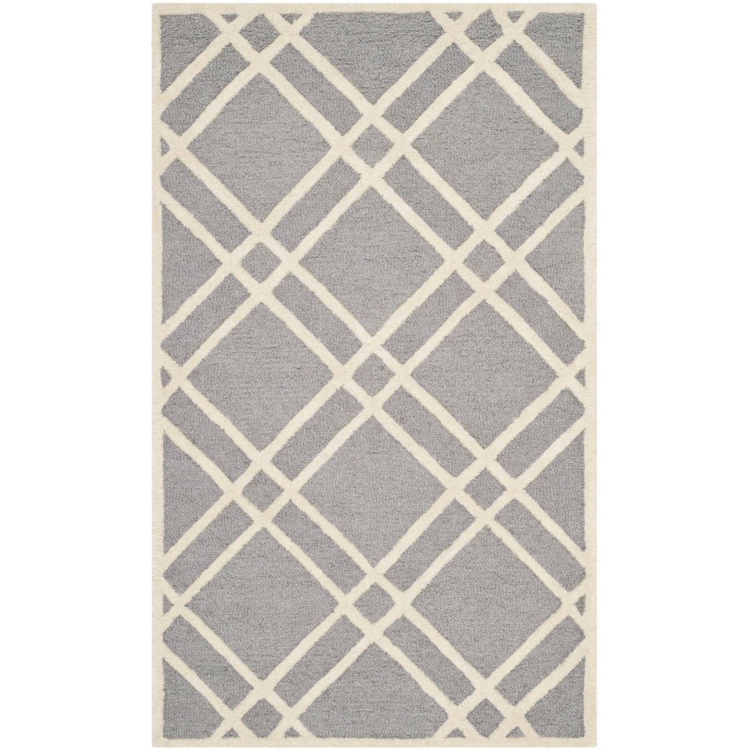 SAFAVIEH Cambridge CAM142D Handmade Silver /Ivory Rug Image 1