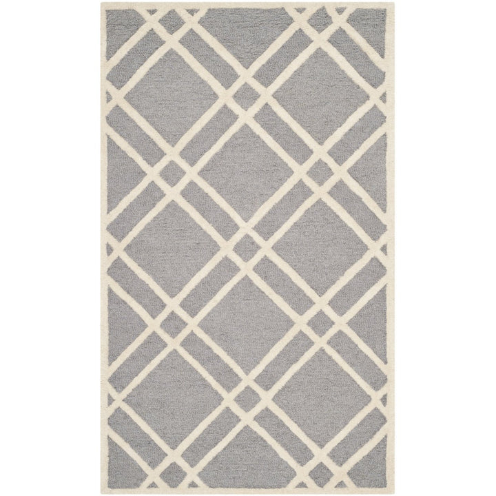 SAFAVIEH Cambridge CAM142D Handmade Silver /Ivory Rug Image 1