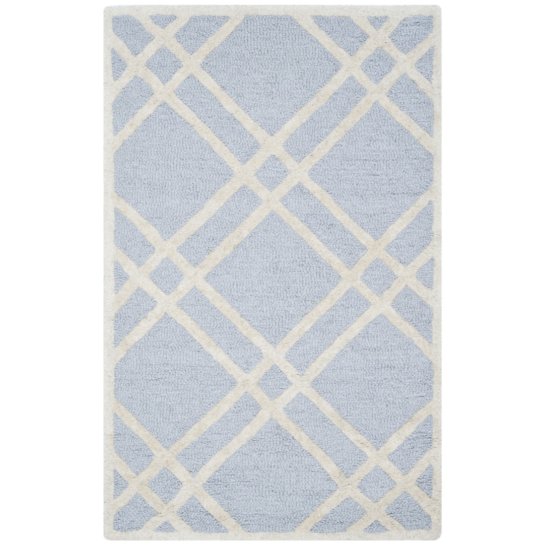 SAFAVIEH Cambridge CAM142A Light Blue / Ivory Rug Image 9