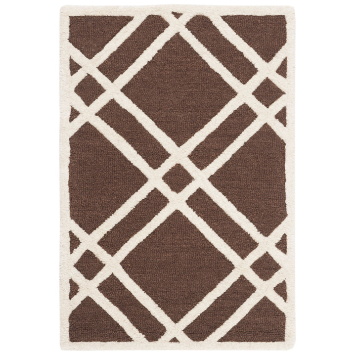 SAFAVIEH Cambridge CAM142H Dark Brown / Ivory Rug Image 2