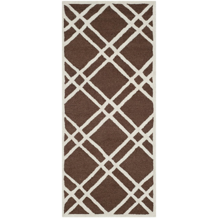 SAFAVIEH Cambridge CAM142H Dark Brown / Ivory Rug Image 1