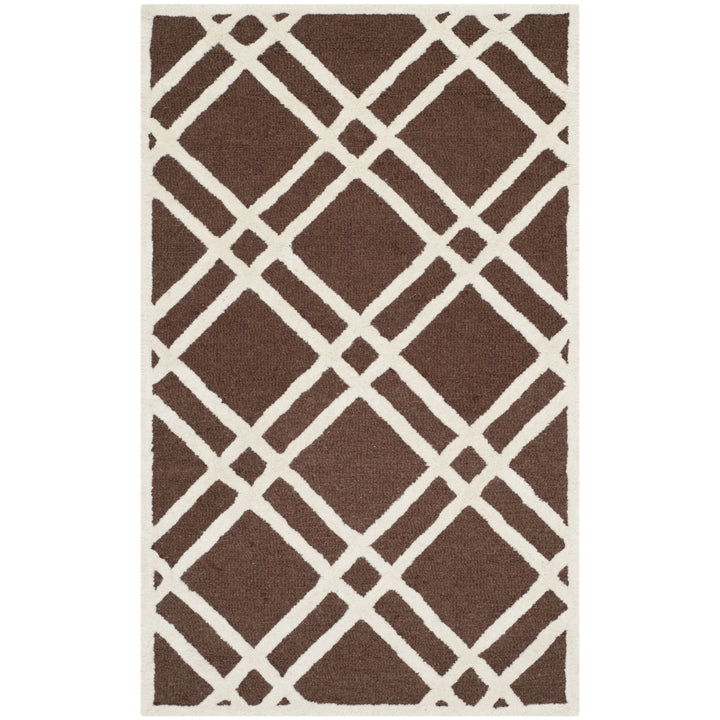 SAFAVIEH Cambridge CAM142H Dark Brown / Ivory Rug Image 4