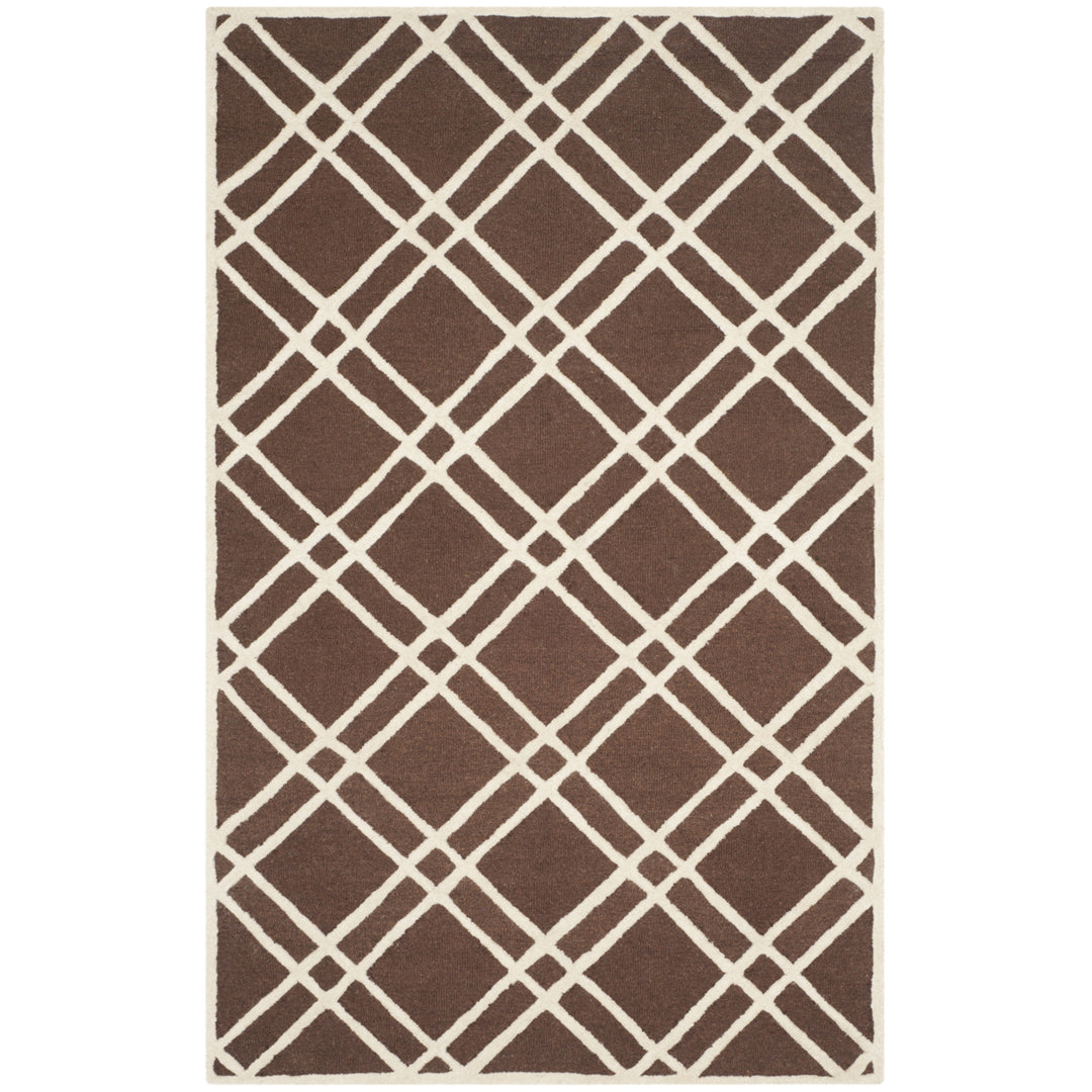 SAFAVIEH Cambridge CAM142H Dark Brown / Ivory Rug Image 5