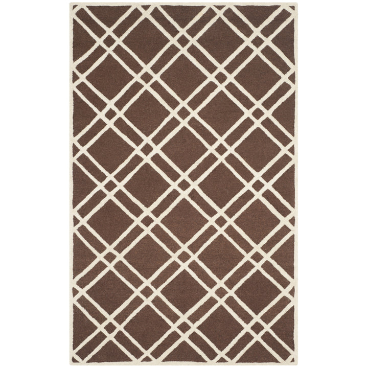 SAFAVIEH Cambridge CAM142H Dark Brown / Ivory Rug Image 5