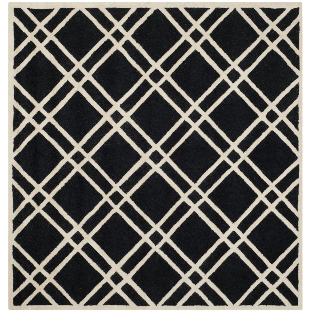 SAFAVIEH Cambridge CAM142E Handmade Black / Ivory Rug Image 6