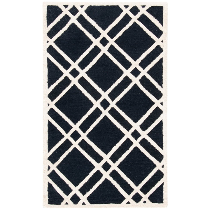 SAFAVIEH Cambridge CAM142E Handmade Black / Ivory Rug Image 8