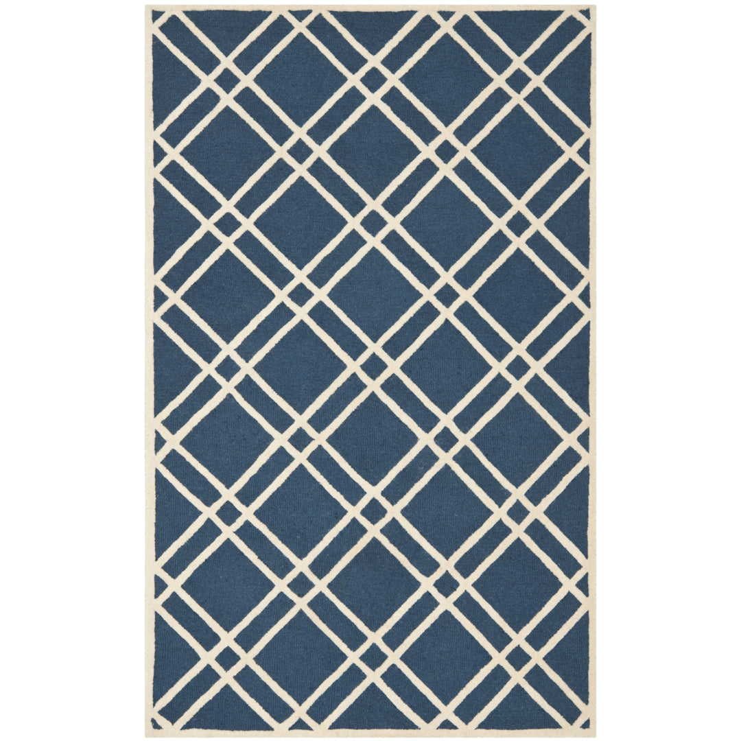 SAFAVIEH Cambridge CAM142G Navy Blue / Ivory Rug Image 10