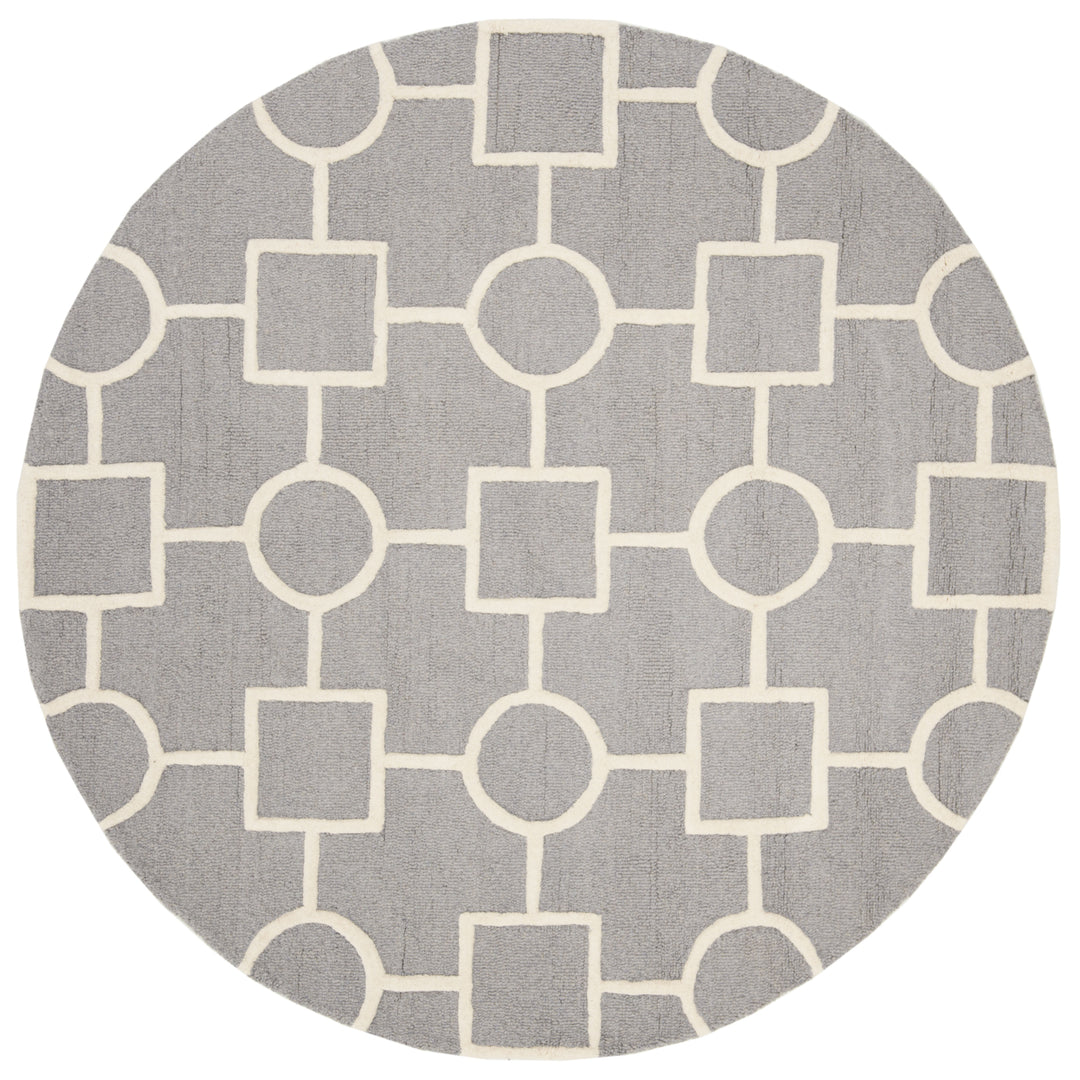 SAFAVIEH Cambridge CAM143D Handmade Silver /Ivory Rug Image 4