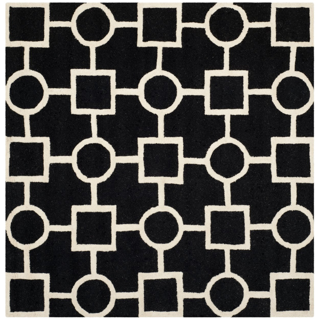 SAFAVIEH Cambridge CAM143E Handmade Black / Ivory Rug Image 6