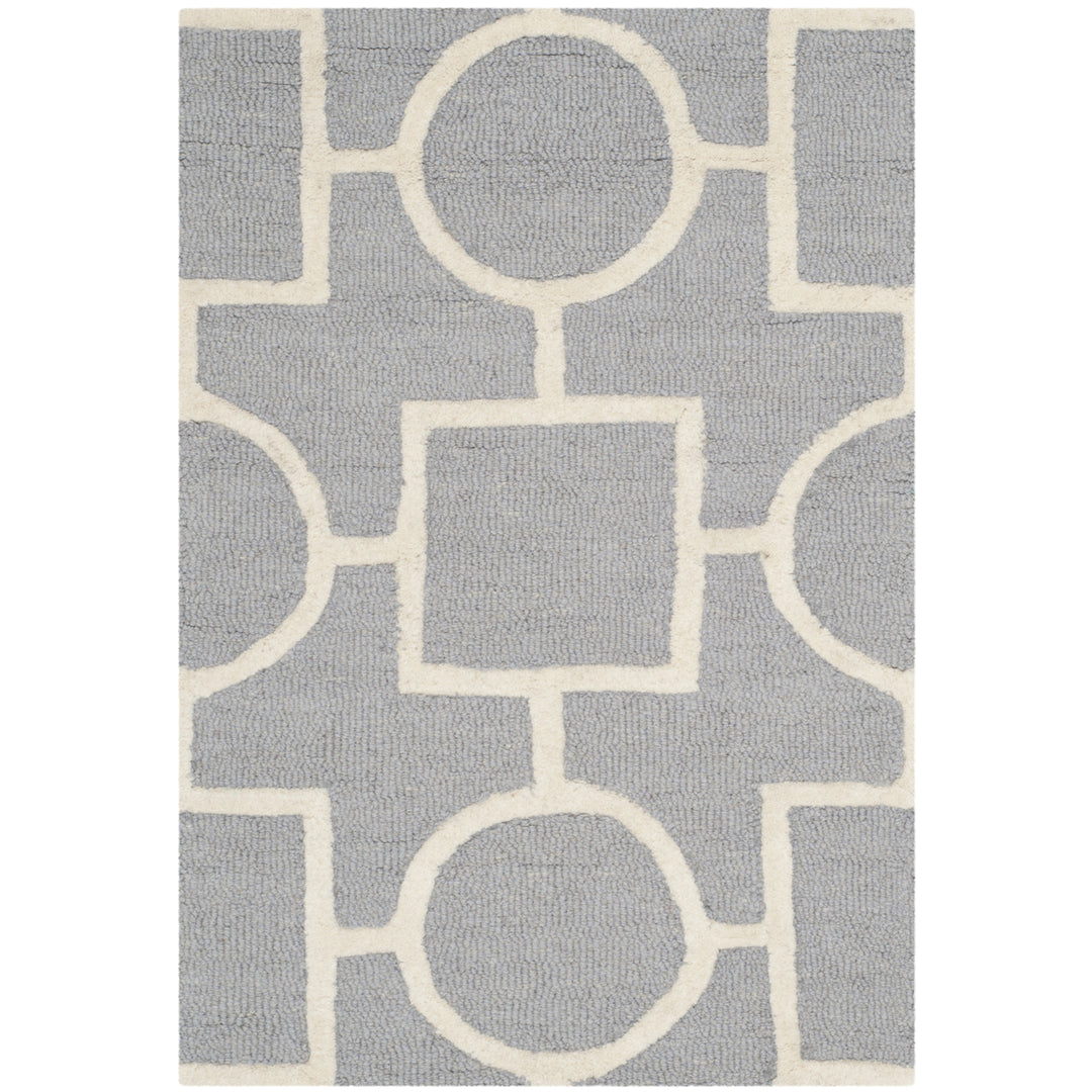 SAFAVIEH Cambridge CAM143D Handmade Silver /Ivory Rug Image 1