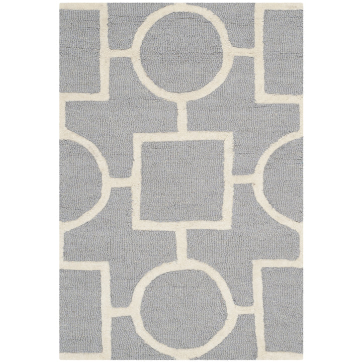 SAFAVIEH Cambridge CAM143D Handmade Silver /Ivory Rug Image 1