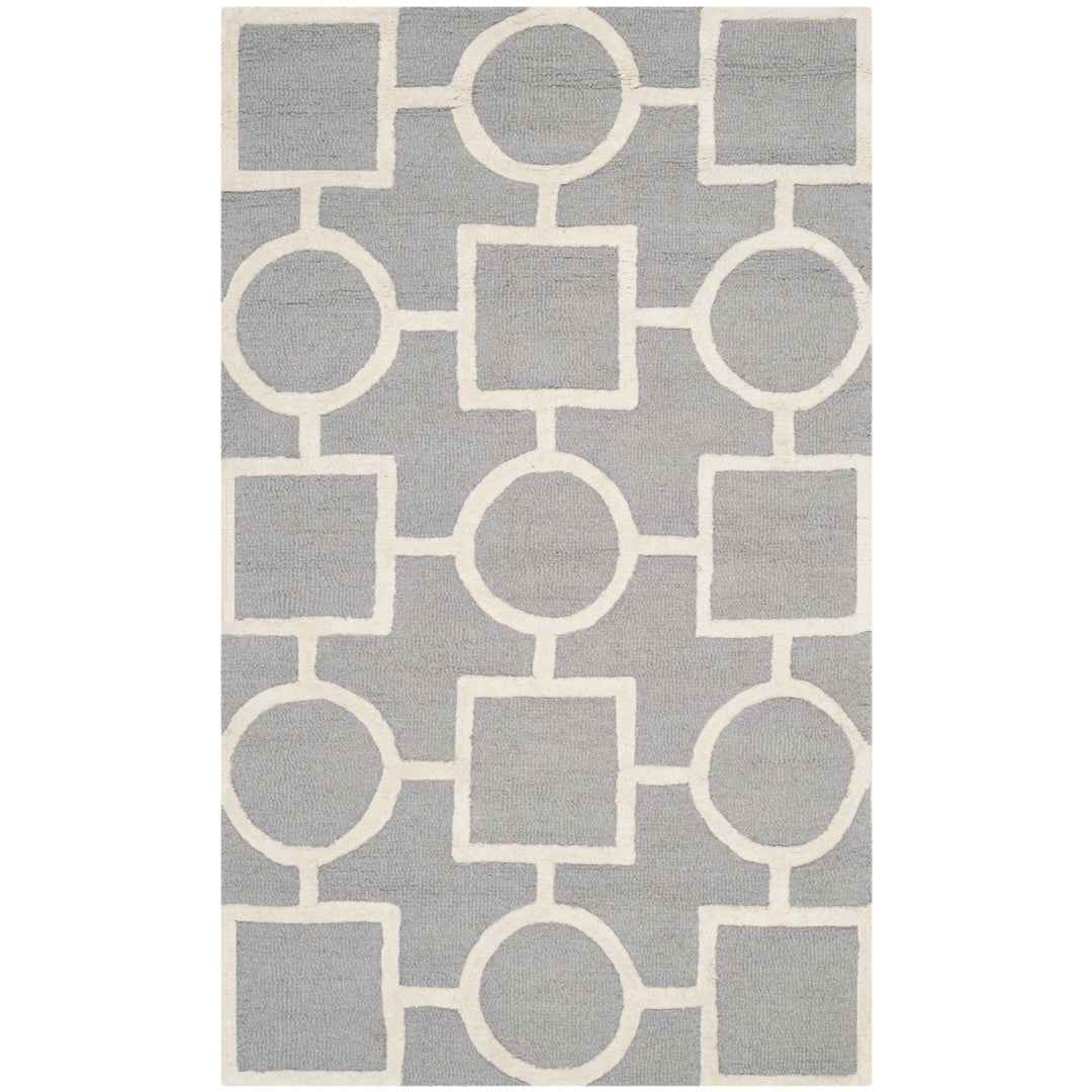 SAFAVIEH Cambridge CAM143D Handmade Silver /Ivory Rug Image 9