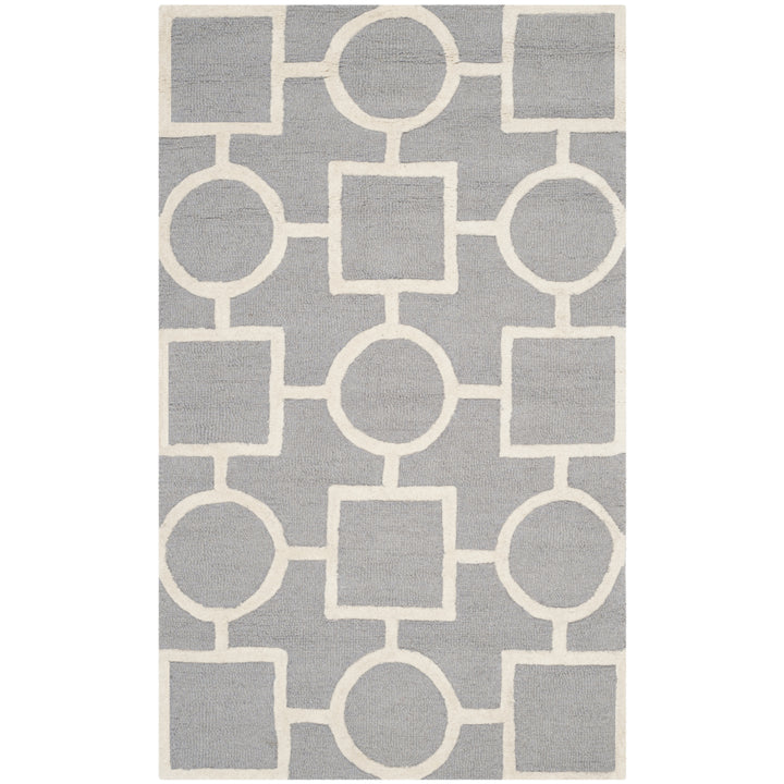 SAFAVIEH Cambridge CAM143D Handmade Silver /Ivory Rug Image 9