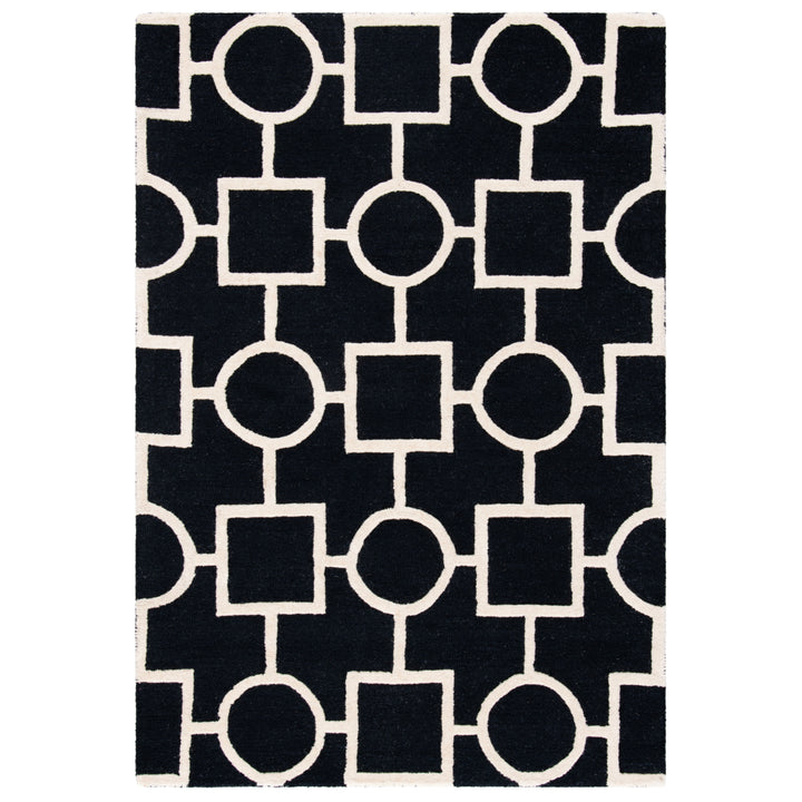 SAFAVIEH Cambridge CAM143E Handmade Black / Ivory Rug Image 9