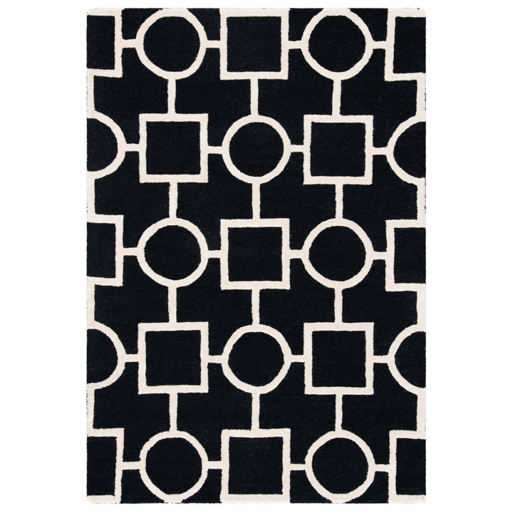 SAFAVIEH Cambridge CAM143E Handmade Black / Ivory Rug Image 1