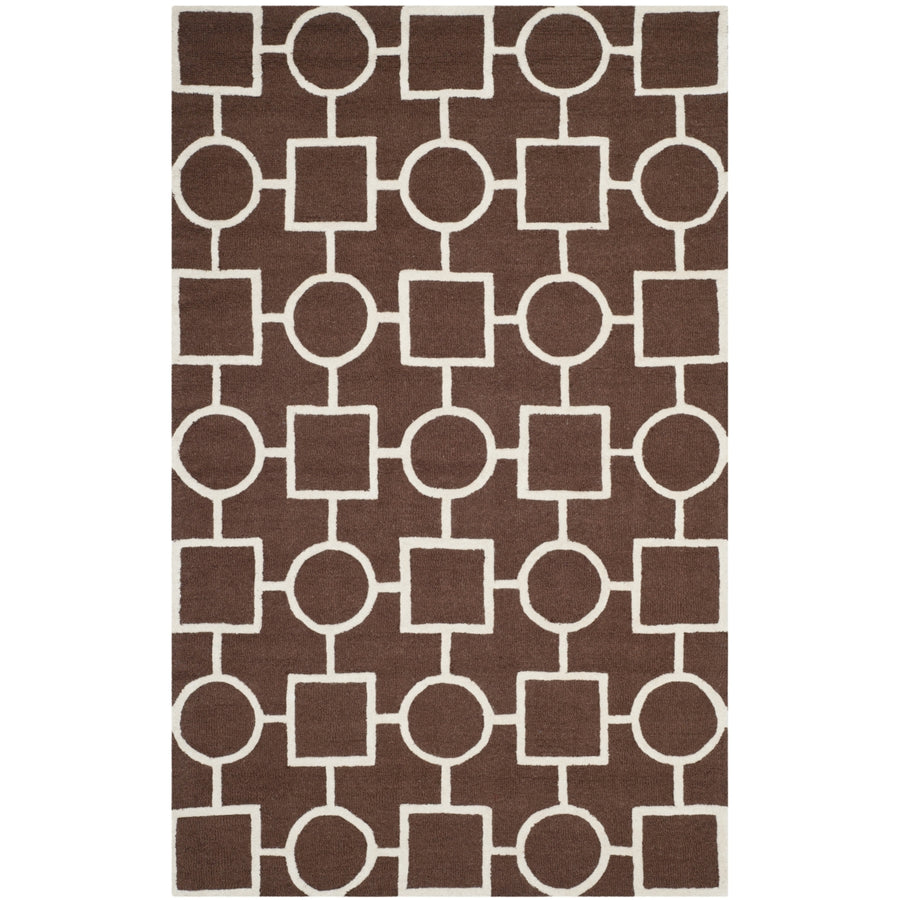 SAFAVIEH Cambridge CAM143H Dark Brown / Ivory Rug Image 1