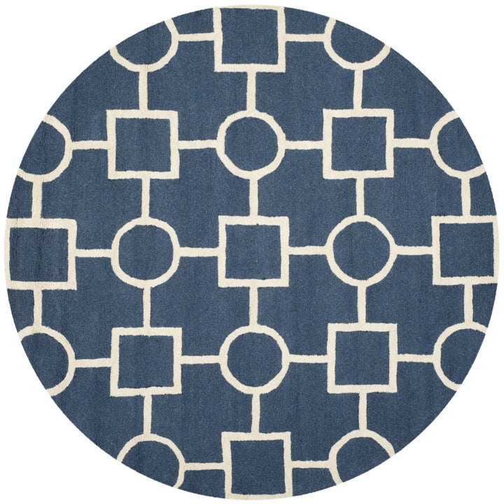 SAFAVIEH Cambridge CAM143G Navy Blue / Ivory Rug Image 4