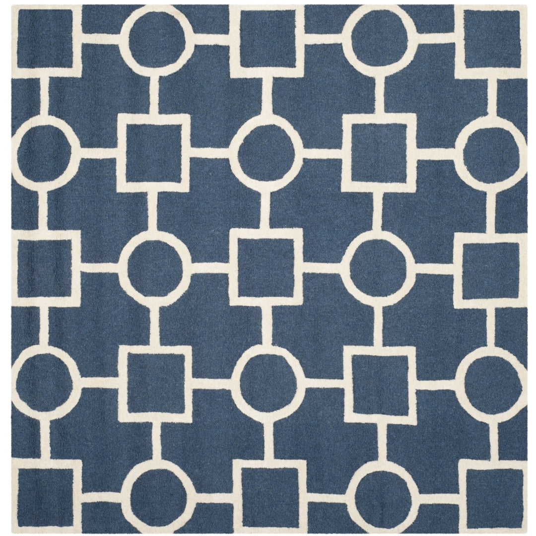 SAFAVIEH Cambridge CAM143G Navy Blue / Ivory Rug Image 6