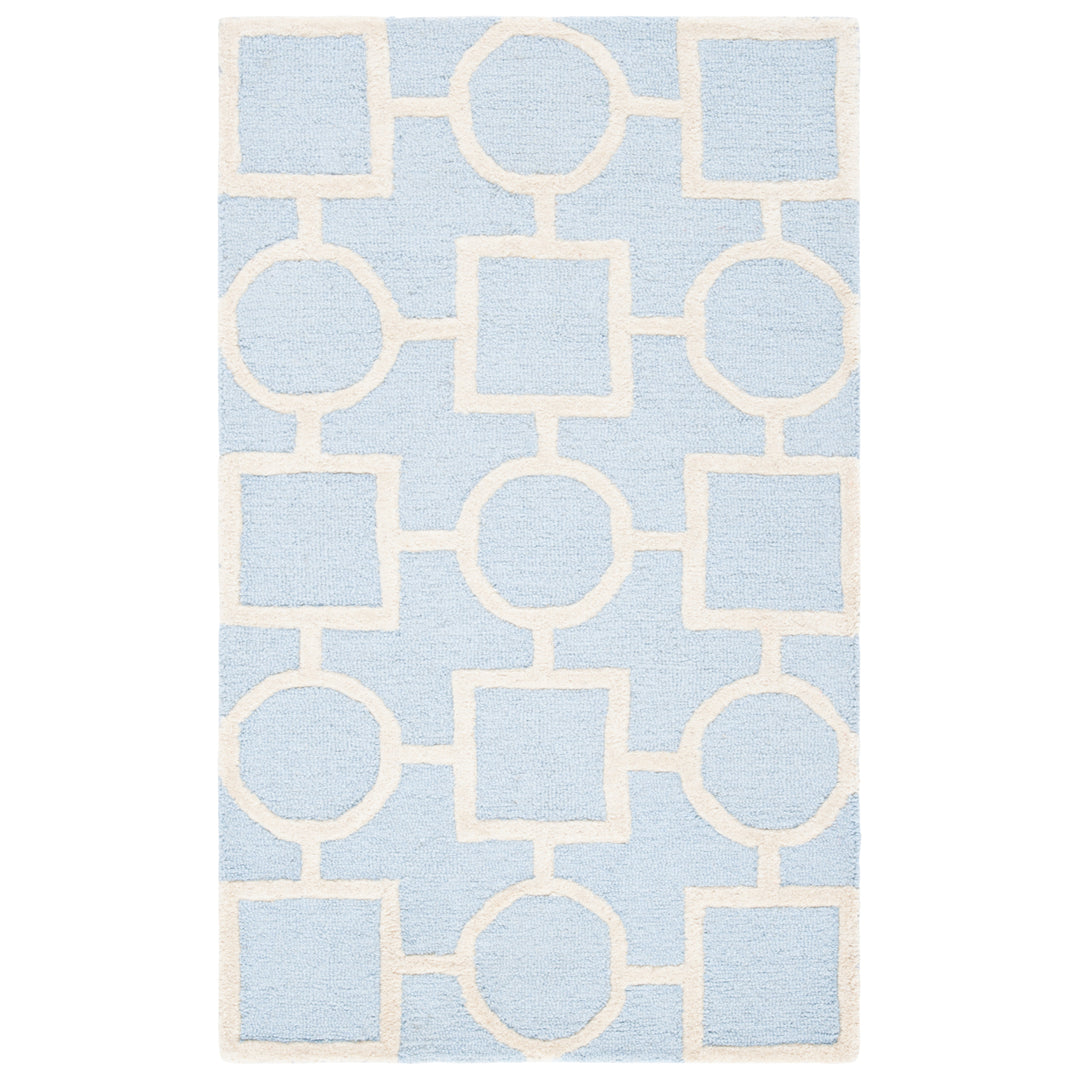 SAFAVIEH Cambridge CAM143A Light Blue / Ivory Rug Image 8