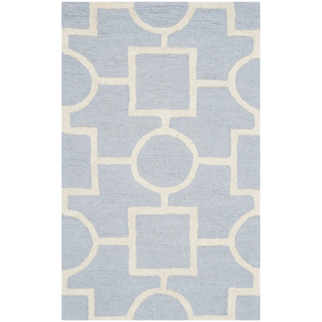 SAFAVIEH Cambridge CAM143A Light Blue / Ivory Rug Image 9