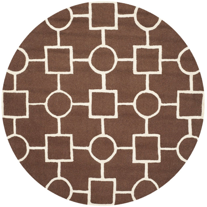 SAFAVIEH Cambridge CAM143H Dark Brown / Ivory Rug Image 4