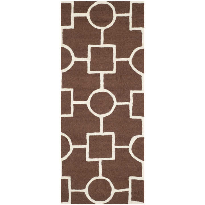 SAFAVIEH Cambridge CAM143H Dark Brown / Ivory Rug Image 5