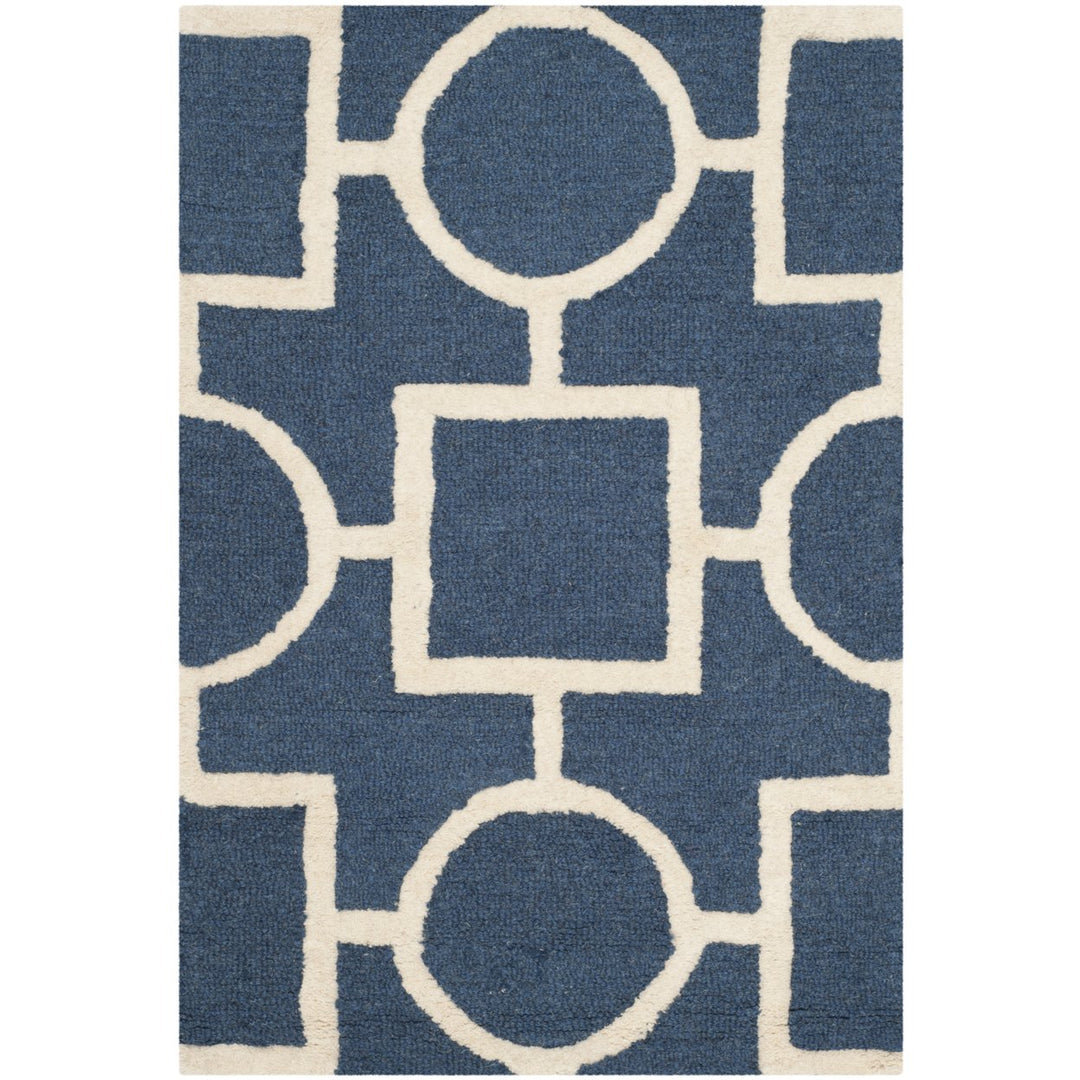 SAFAVIEH Cambridge CAM143G Navy Blue / Ivory Rug Image 8