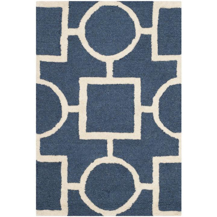 SAFAVIEH Cambridge CAM143G Navy Blue / Ivory Rug Image 1