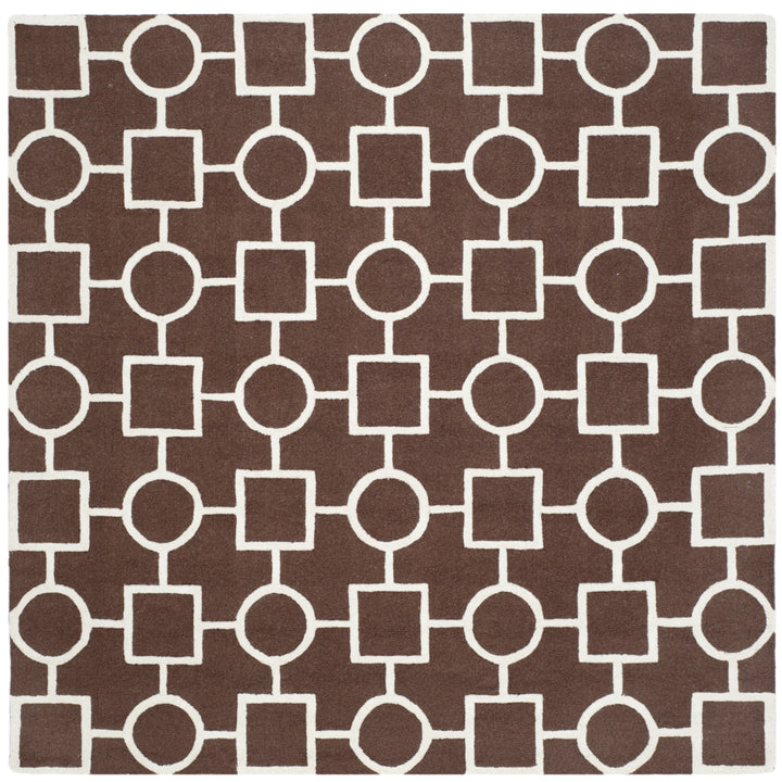 SAFAVIEH Cambridge CAM143H Dark Brown / Ivory Rug Image 6