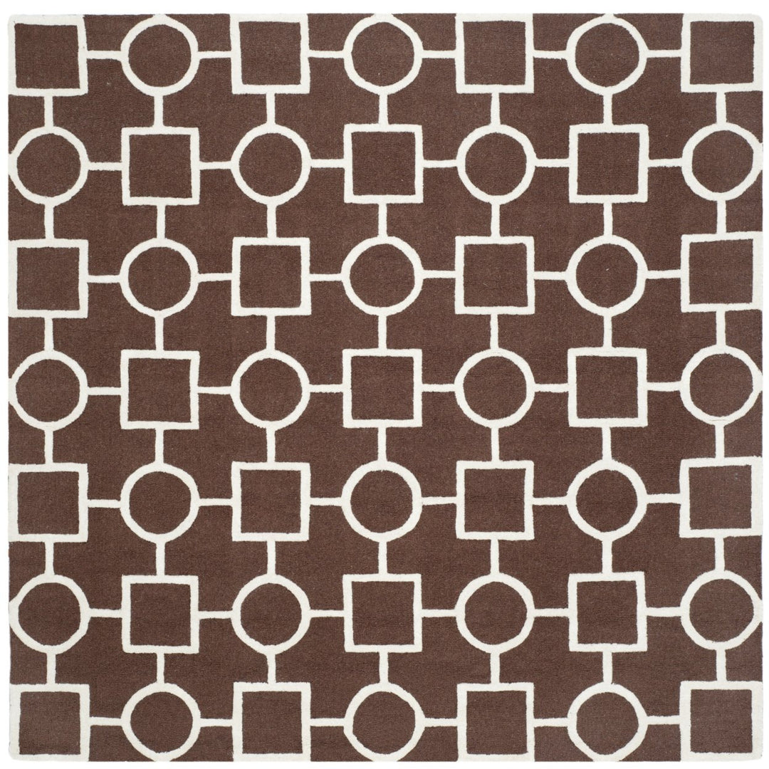 SAFAVIEH Cambridge CAM143H Dark Brown / Ivory Rug Image 1