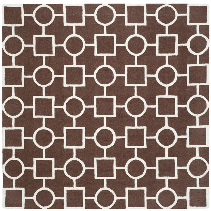 SAFAVIEH Cambridge CAM143H Dark Brown / Ivory Rug Image 1