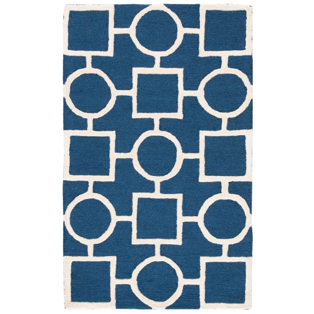 SAFAVIEH Cambridge CAM143G Navy Blue / Ivory Rug Image 9