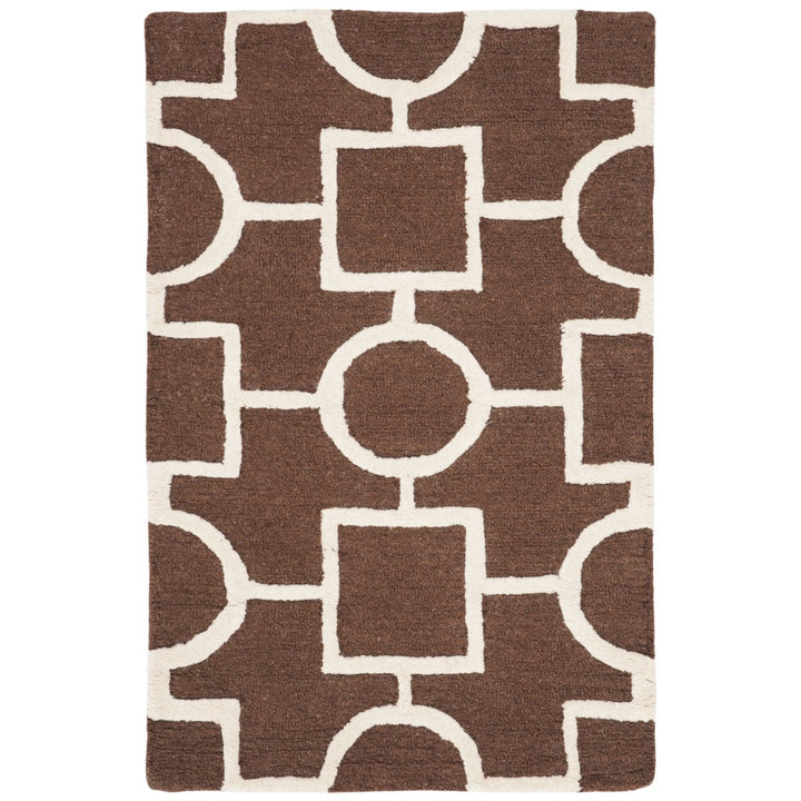 SAFAVIEH Cambridge CAM143H Dark Brown / Ivory Rug Image 9